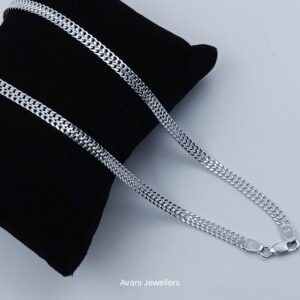 Avani jewellers silver plated srainless steel chain