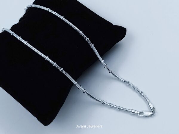 Avani jewellers silver plated srainless steel chain