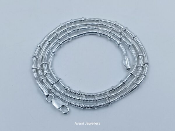 Avani jewellers silver plated srainless steel chain