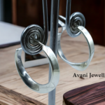 Avani Jewellers silver line style bali earrings