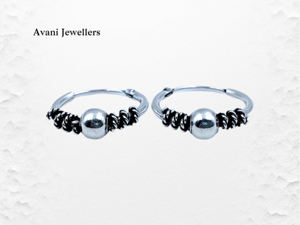 Avani Jewellers silver line style bali earrings