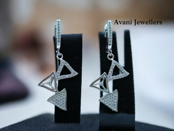 Avani Jewellers silver line style bali earrings