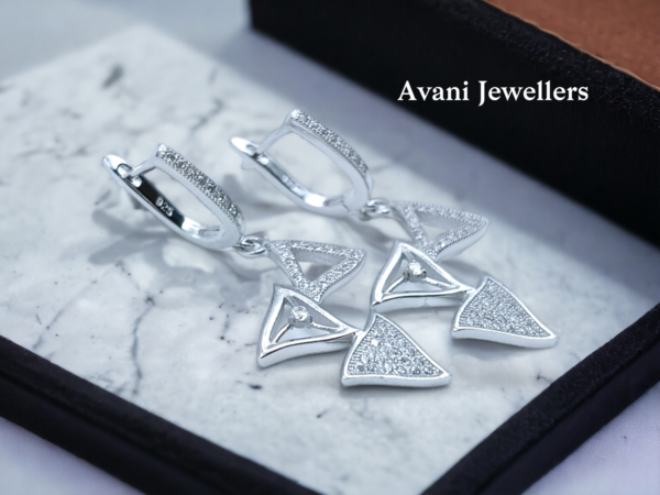 Avani Jewellers silver line style bali earrings