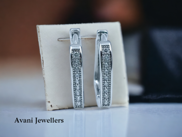 Avani Jewellers silver line style bali earrings