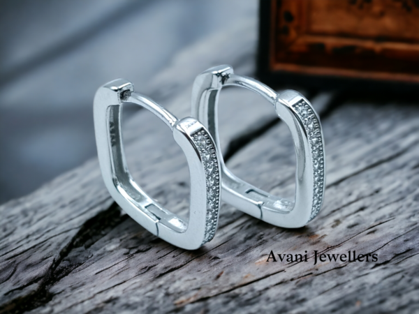 Avani Jewellers silver line style bali earrings