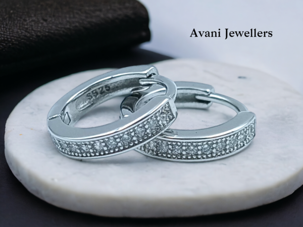 Avani Jewellers silver line style bali earrings