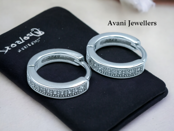 Avani Jewellers silver line style bali earrings