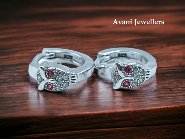 Avani Jewellers silver line style bali earrings