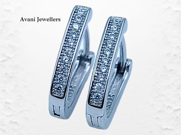 Avani Jewellers silver line style bali earrings