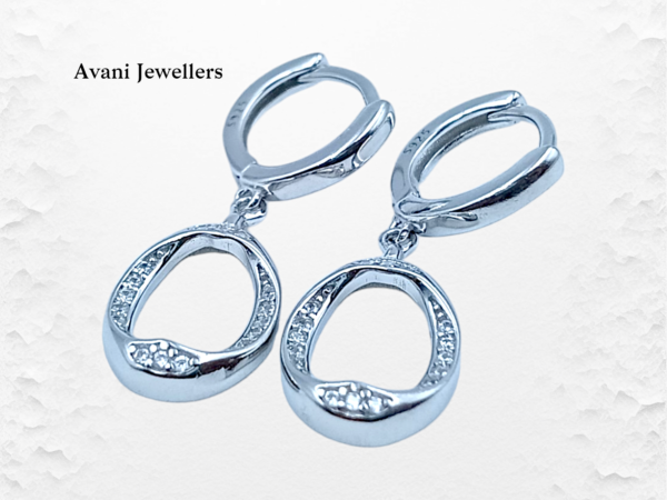 Avani Jewellers silver line style bali earrings