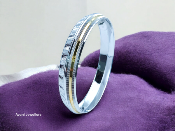 avani jewellers silver kada