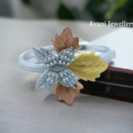 avani jewellers silver floral bangle for women