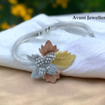 avani jewellers silver floral bangle for women