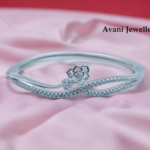 avani jewellers silver floral bangle for women