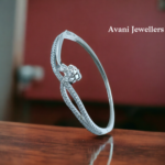 avani jewellers silver floral bangle for women