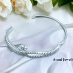 avani jewellers silver floral bangle for women