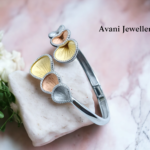 avani jewellers silver floral bangle for women