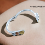 avani jewellers silver floral bangle for women