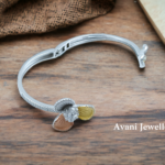 avani jewellers silver floral bangle for women